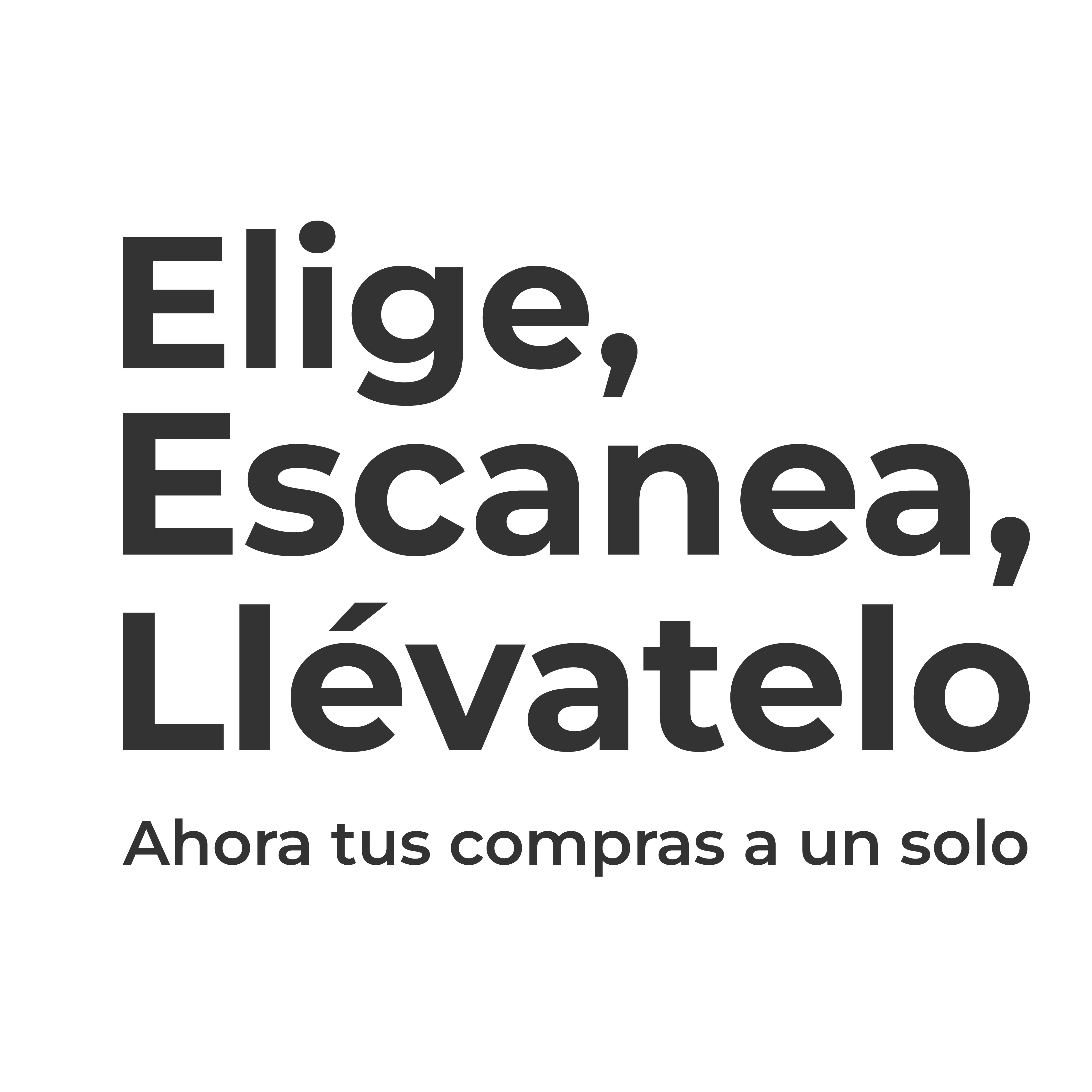 Elige, Escanea, Llevatelo - Ahora tus compras a un solo